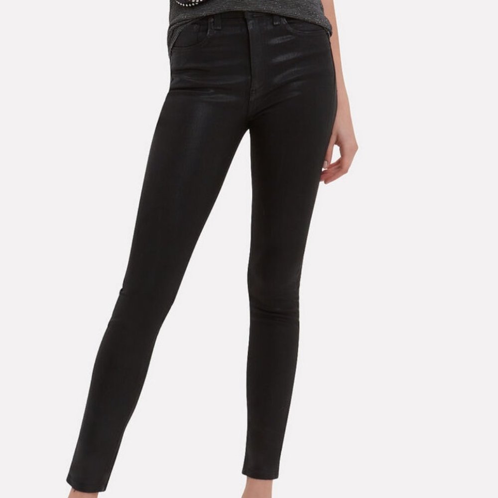 Rag & Bone Black Waxed Nina Jean Size 28